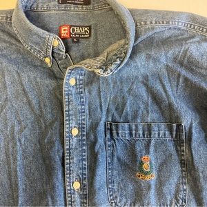 Vintage Ralph Lauren Chaps 100% Cotton Denim Button Down - XL
